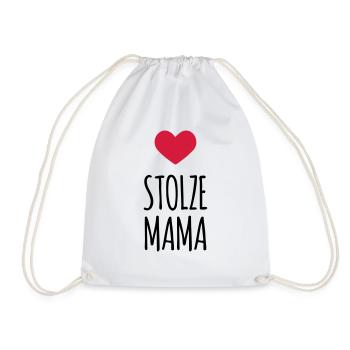 Stolze Mama (dh) - Turnbeutel - Weiß - Vorne