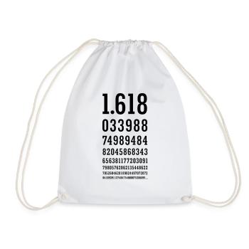 Golden Ratio Number - Drawstring Bag - white - Front