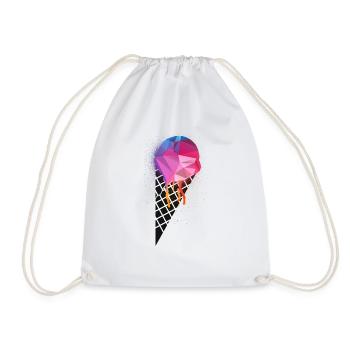crème glacée - Sac de sport léger - blanc - Devant