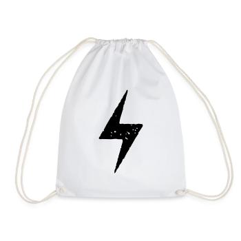 Blitz Strom Symbol - Turnbeutel - Weiß - Vorne