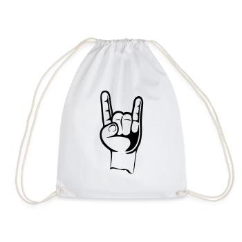 Rock and roll de la main - Sac de sport léger - blanc - Devant