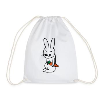 bunny_with_carrot - Turnbeutel - Weiß - Vorne