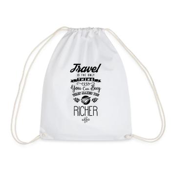 travel makes you richer - Turnbeutel - Weiß - Vorne