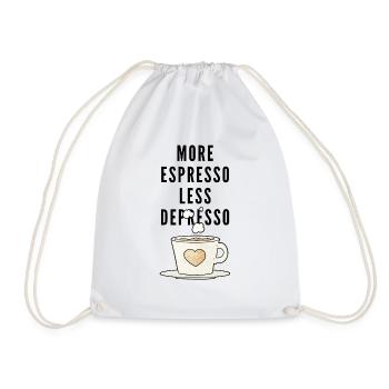 More Espresso less Depresso - Sac de sport léger - blanc - Devant