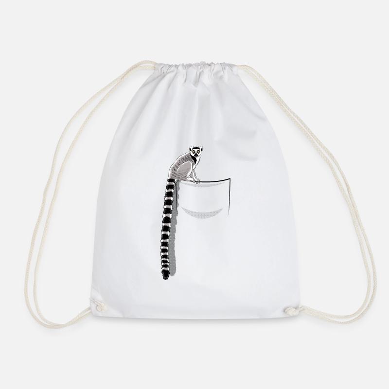 Affentier in der Tasche - Turnbeutel - Weiß
