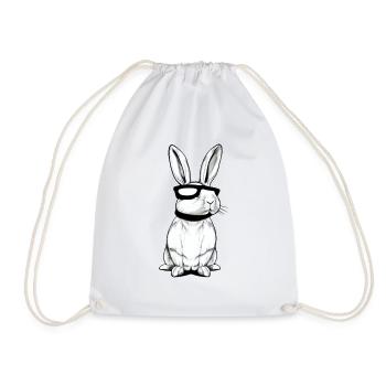 Rabbit Pet Pet Cool Lunettes de soleil Design - Sac de sport léger - blanc - Devant