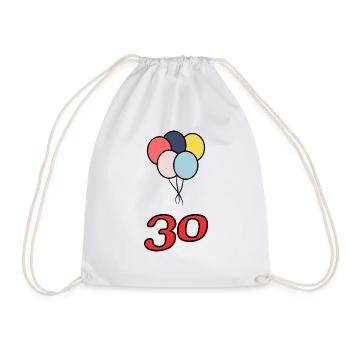 30. 30 YEARS. 30th ANNIVERSARY. 30 YEARS ANNIVERSARY. - Drawstring Bag - white - Front