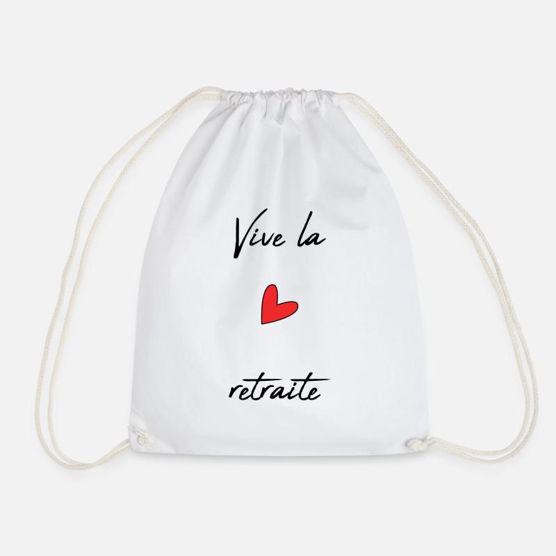 RETIREMENT. RETIREMENT. RETIRED. RETIREMENT - Drawstring Bag - white