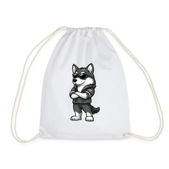 Husky Chien Cool - Sac de sport léger - blanc - Devant