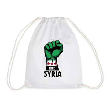 Free Syria Freies Syrien Hand Frauen - Turnbeutel - Weiß - Vorne