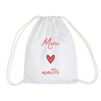 MASTER. MASTER. THANK YOU. THANK YOU, MASTER. MASTER - Drawstring Bag - white - Front