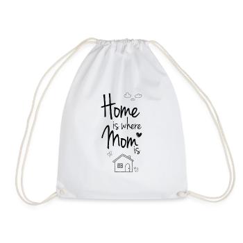 La maison est où maman / maman est! idée cadeau - Sac de sport léger - blanc - Devant