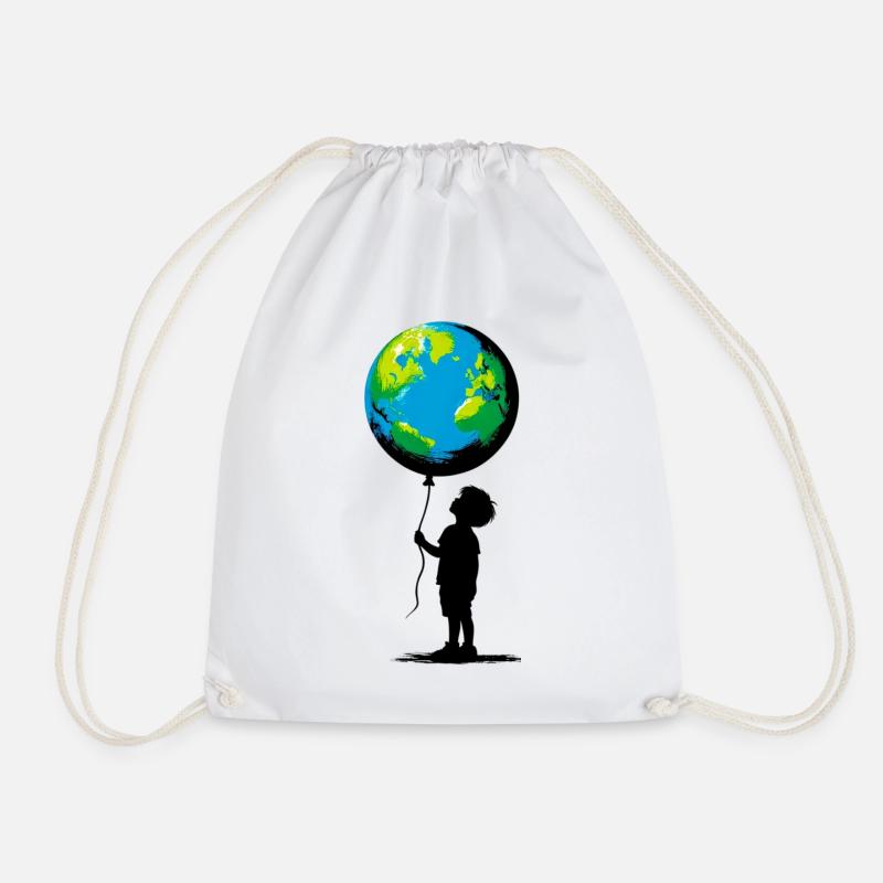 Planet Erde - Turnbeutel - Weiß