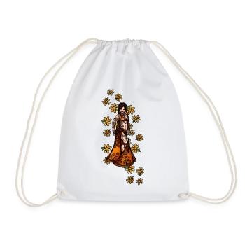 Boho Henna Flora Goddess - Drawstring Bag - white - Front
