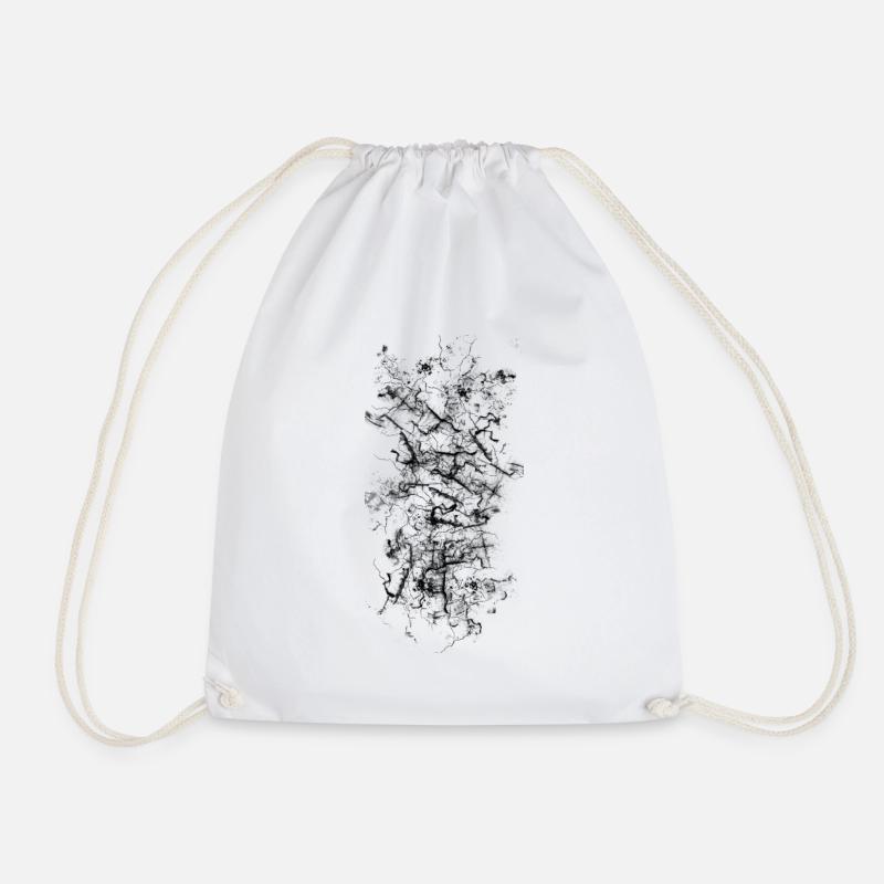 Unusual pattern filth lightning horror - Drawstring Bag - white