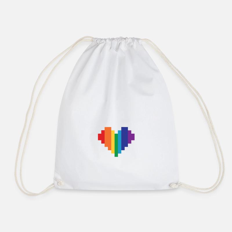 LGBT Herz - Turnbeutel - Weiß