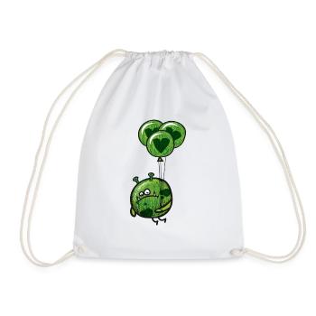 monstre-ballon-gentil-ballon-mignon-sympa - Sac de sport léger - blanc - Devant