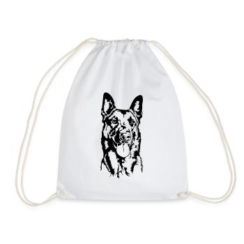 Belge Malinois Portrait Chien Chiens Wilsigns - Sac de sport léger - blanc - Devant