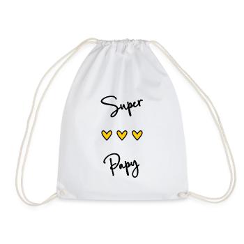 SUPER PAPY. PAPY. FÊTE DES PÈRES. BONNE FÊTE PAPY. - Sac de sport léger - blanc - Devant