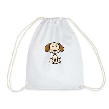 Baby Hund - Turnbeutel - Weiß - Vorne