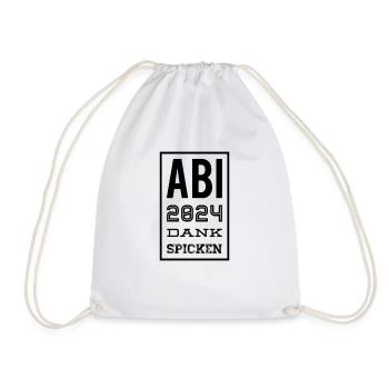 Abitur 2024 sayings - Drawstring Bag - white - Front