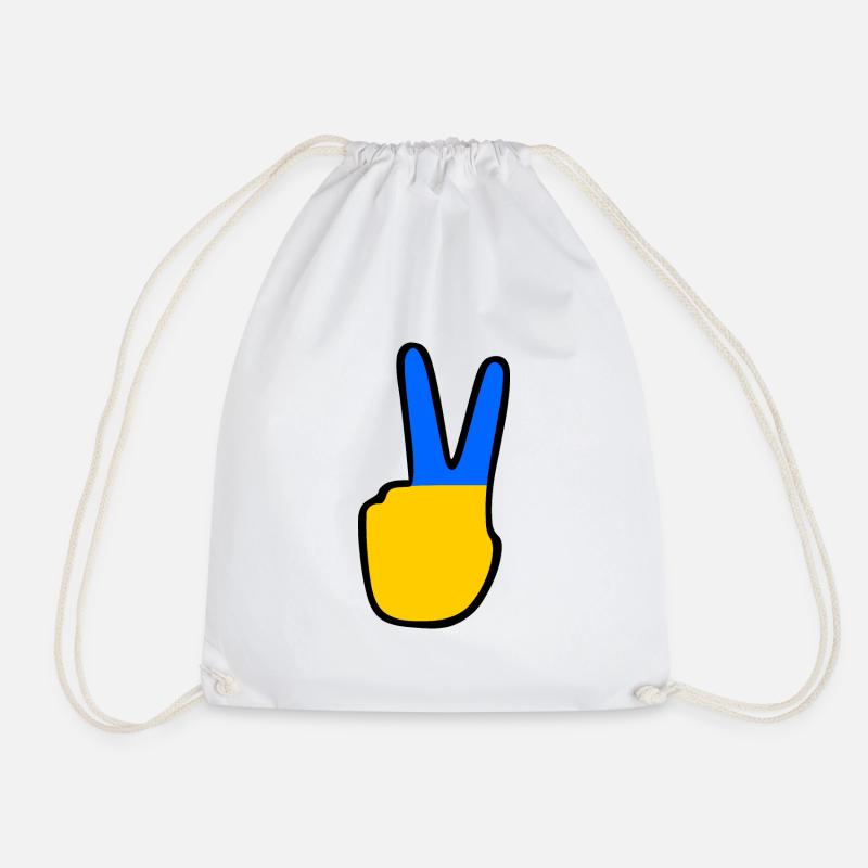 Ukraine - Drawstring Bag - white