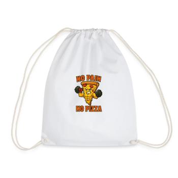 Gym T-Shirt,Sports T-Shirt - Drawstring Bag - white - Front