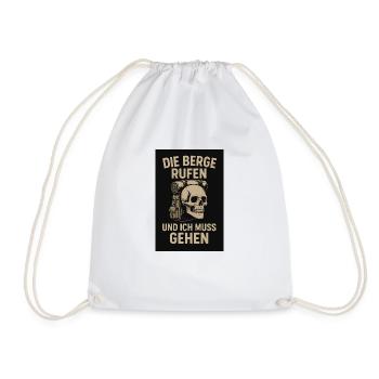 The mountains are calling - Drawstring Bag - white - Front