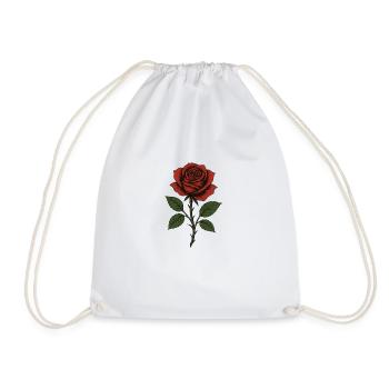 Rose - Turnbeutel - Weiß - Vorne