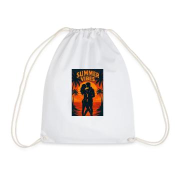 Sunset Heat – Summer Edition 2025 - Drawstring Bag - white - Front