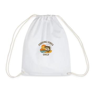 Fishing Vibes Only - Drawstring Bag - white - Front