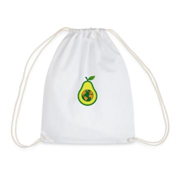 Avocado Love – Sain et heureux - Sac de sport léger - blanc - Devant