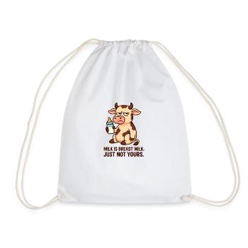 Végétalien. Le lait est du lait maternel. Mais pas le vôtre. - Sac de sport léger - blanc - Devant