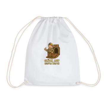 Luck on Harz Mine Mining Buddy - Drawstring Bag - white - Front