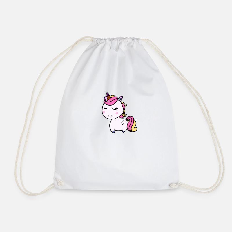 Unicorn - Drawstring Bag - white