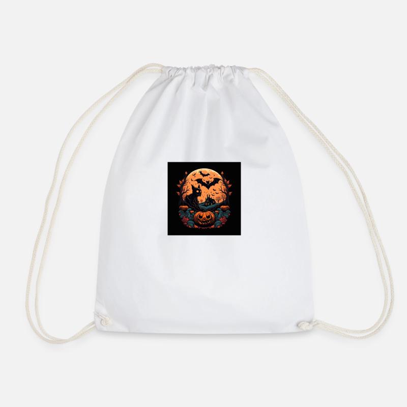 Halloween Katze - Turnbeutel - Weiß