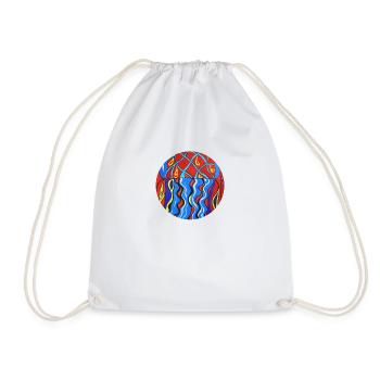 Unity in Patterns: Celebrating Kitenge Culture - Drawstring Bag - white - Front