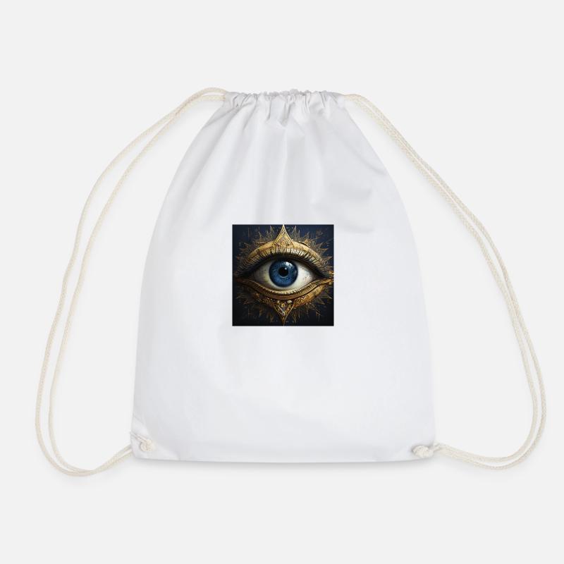 Eye mandala - Turnbeutel - Weiß