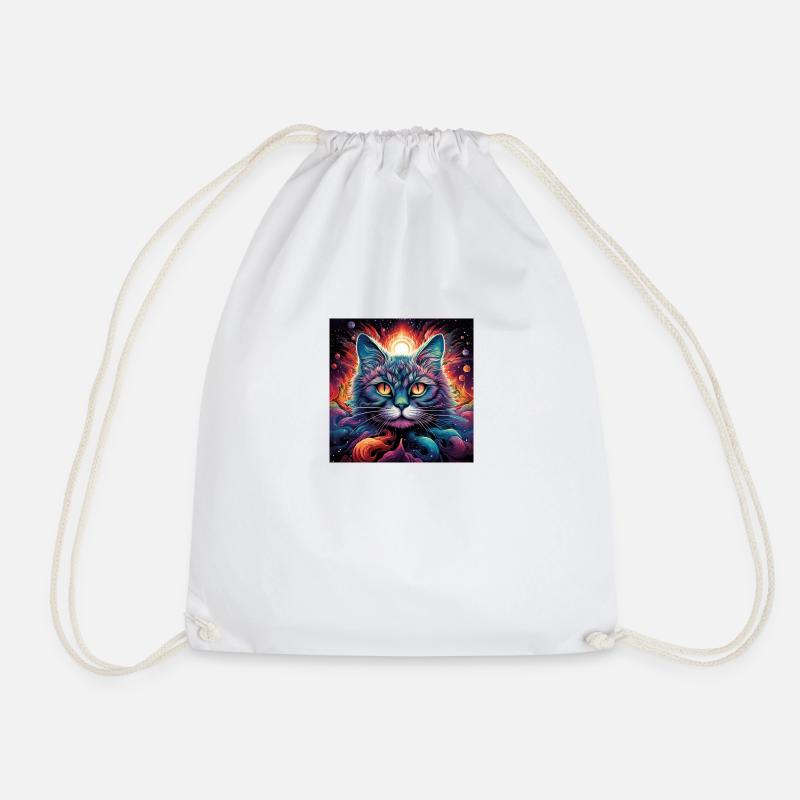 Chat LSD trippant - Sac de sport léger - blanc
