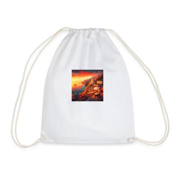 Un café au coucher du soleil au bout du monde - Sac de sport léger - blanc - Devant