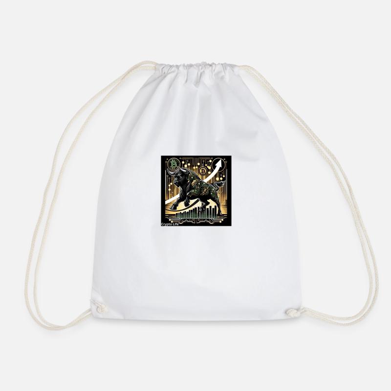 Crypto Life - Drawstring Bag - white