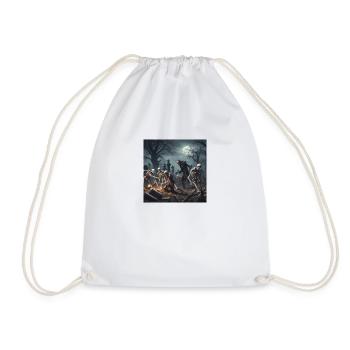 Skellet Cemetery - Drawstring Bag - white - Front