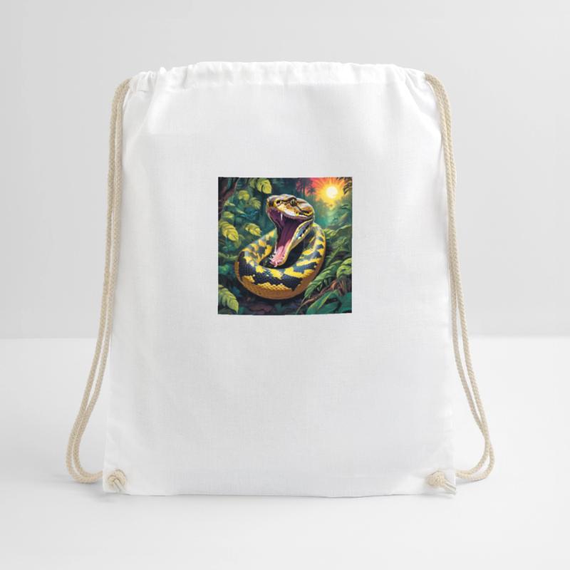 Python Snake Drawstring Bag