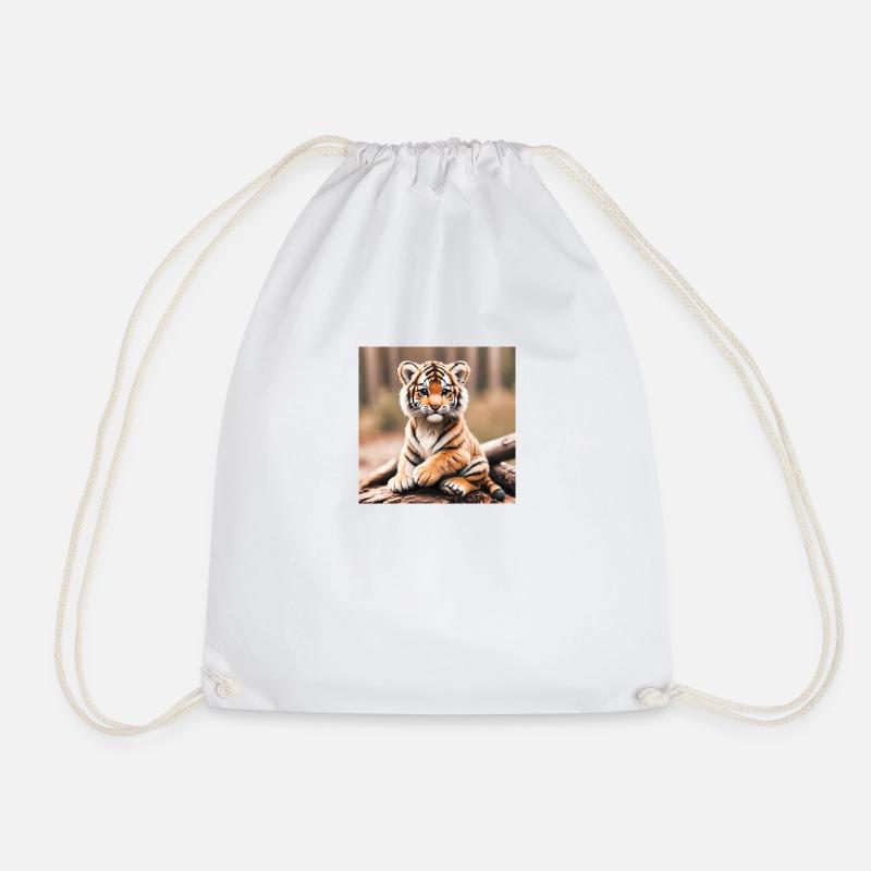 Tiger 01 - Turnbeutel - Weiß