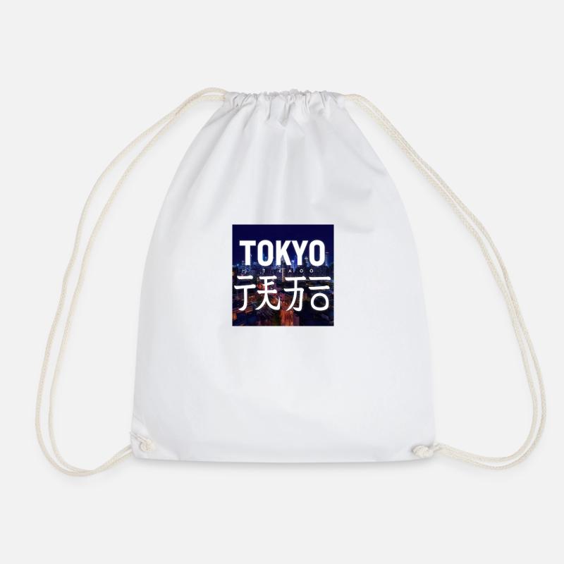Tokyo - Drawstring Bag - white
