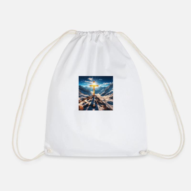 Walk Daily - Drawstring Bag - white