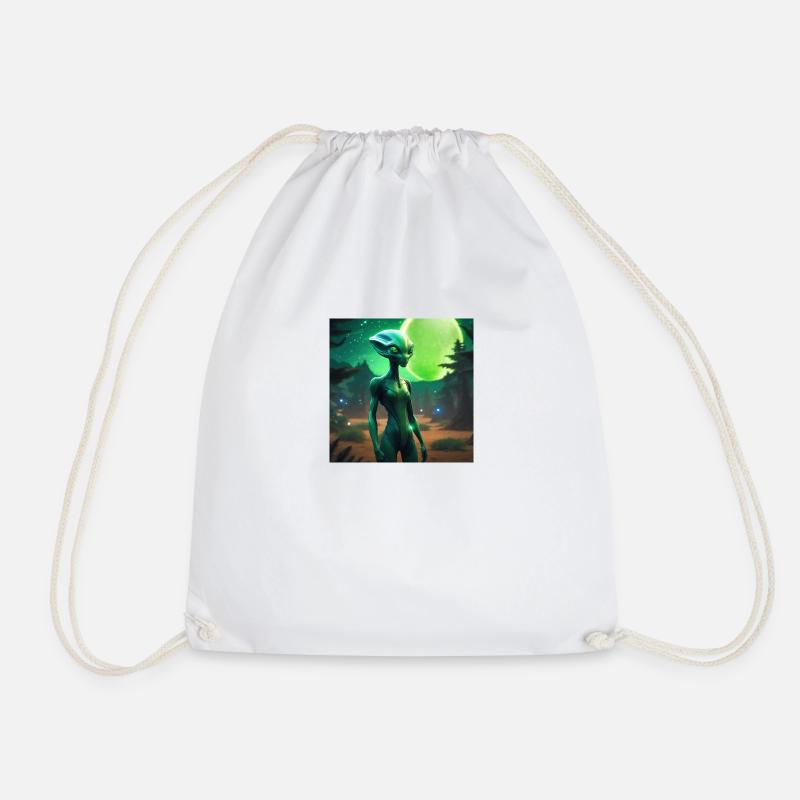 Alien de lune verte - Sac de sport léger - blanc