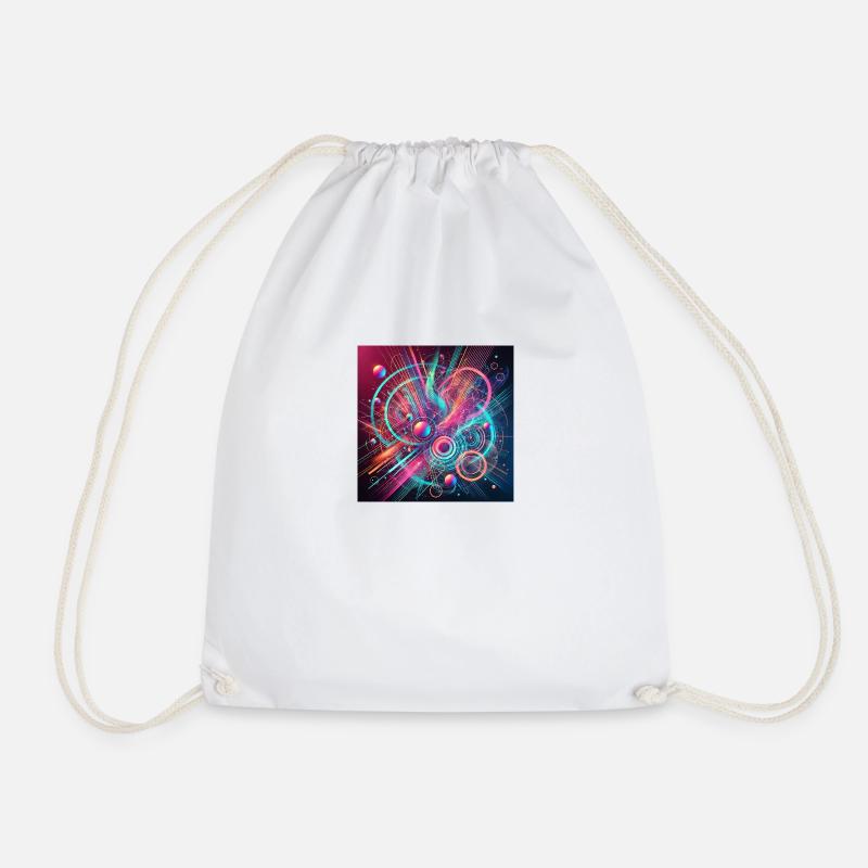 Neon Energy - Drawstring Bag - white