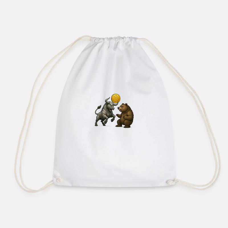 Bitcoin,bull run - Drawstring Bag - white
