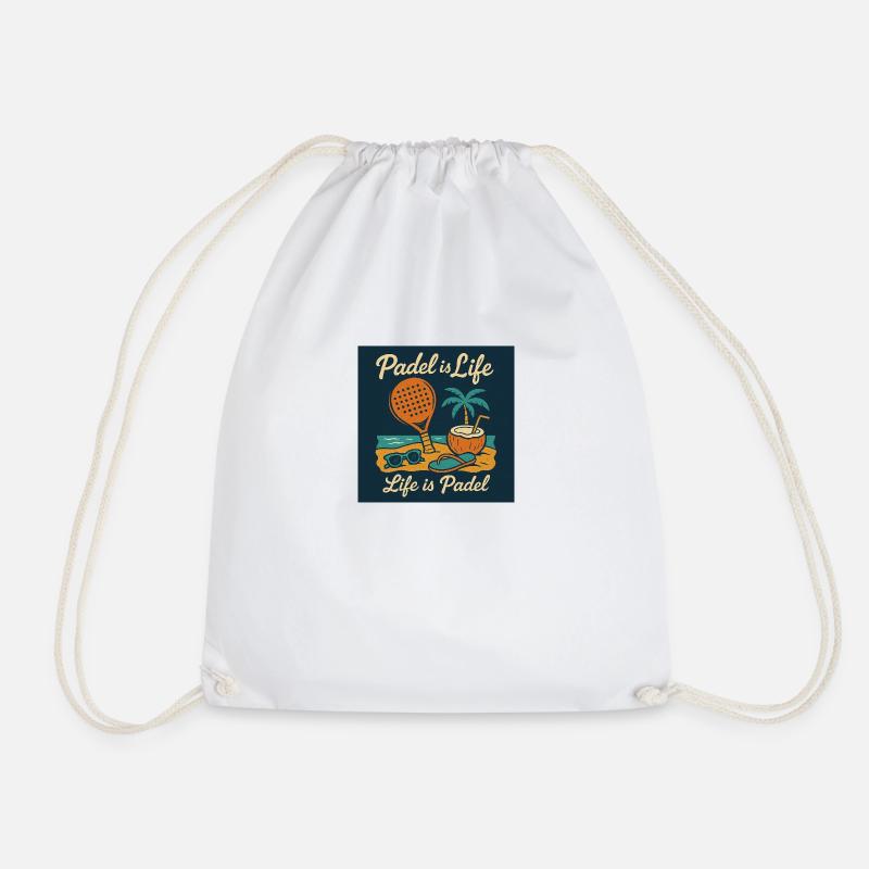 Padel is Life Beach - Turnbeutel - Weiß